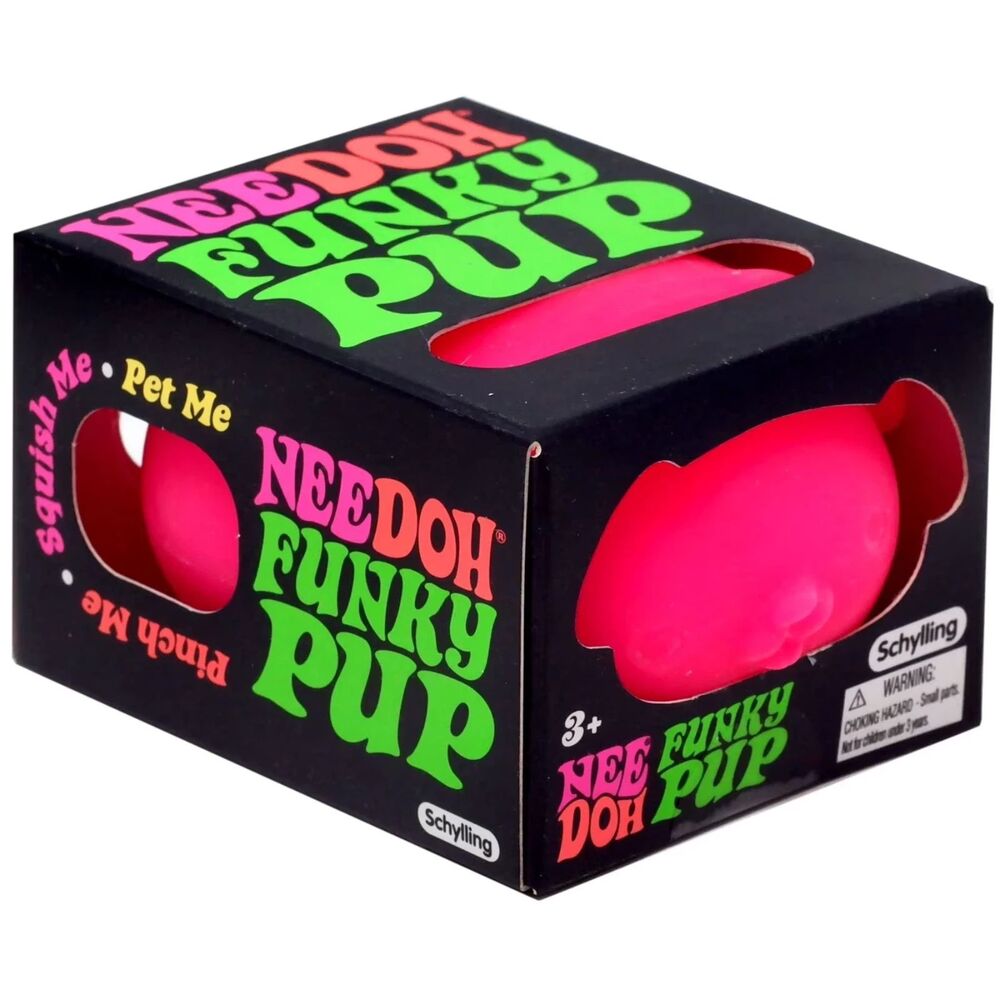 Schylling Official Needoh Funky Pup Squishy Nee doh Pink
